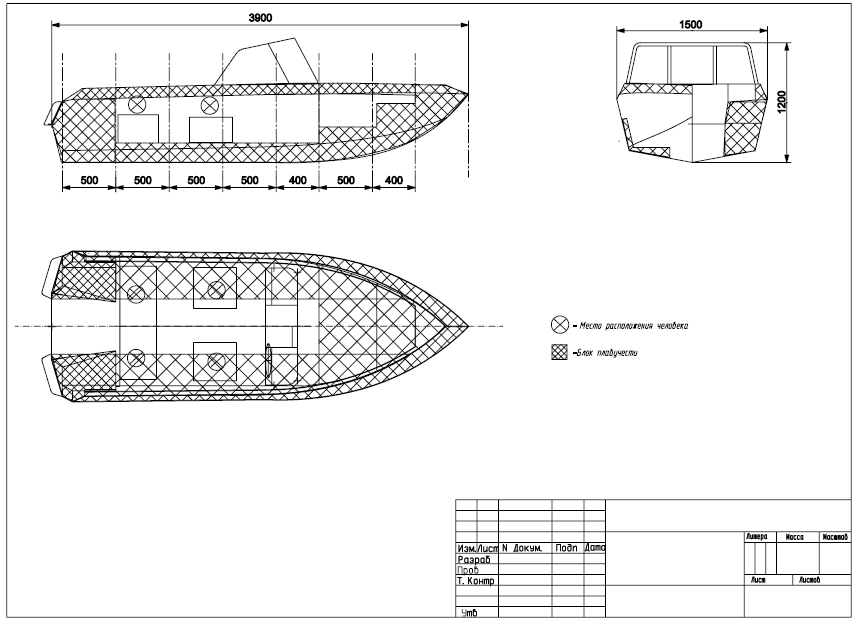 Лодка алюминиевая Тактика 390 DС
