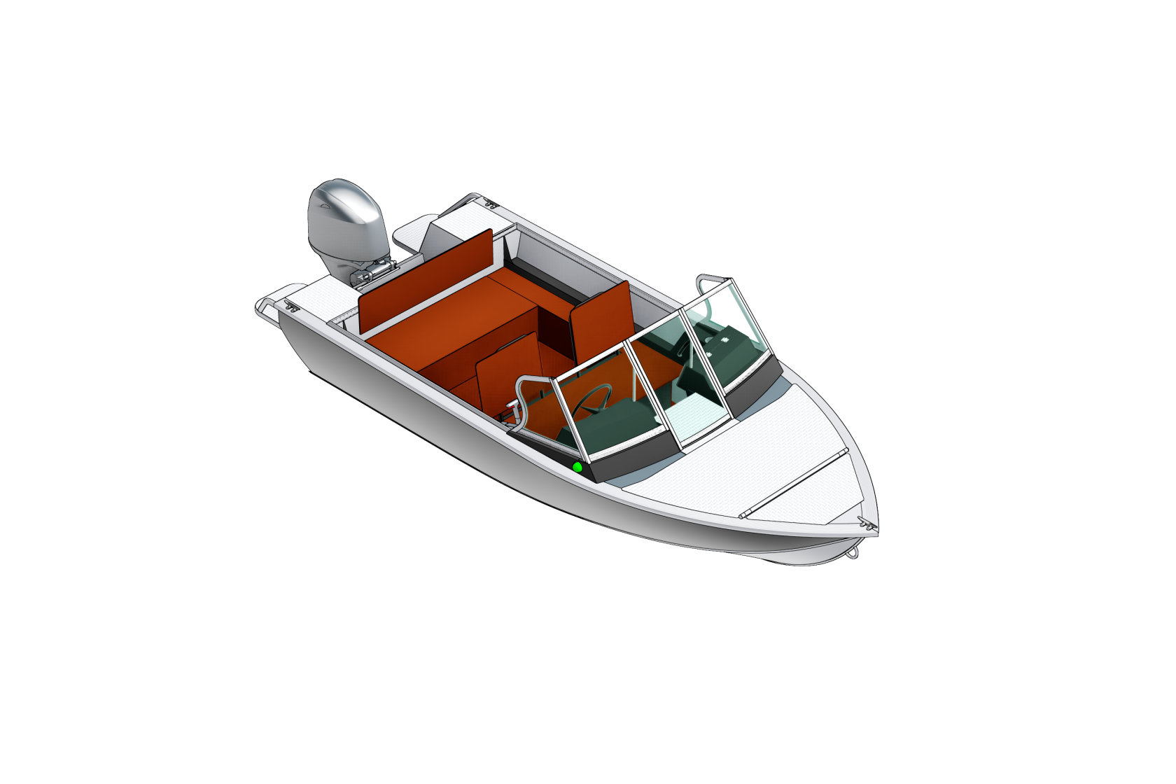 Лодка алюминиевая Realcraft 440 BowDeck Transformer