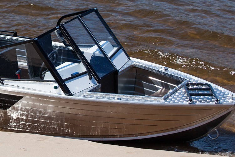Лодка алюминиевая Салют Pro 430 Jet BowDeck Transformer