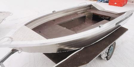 Лодка алюминиевая Тактика 390Р Fish короткие рундуки