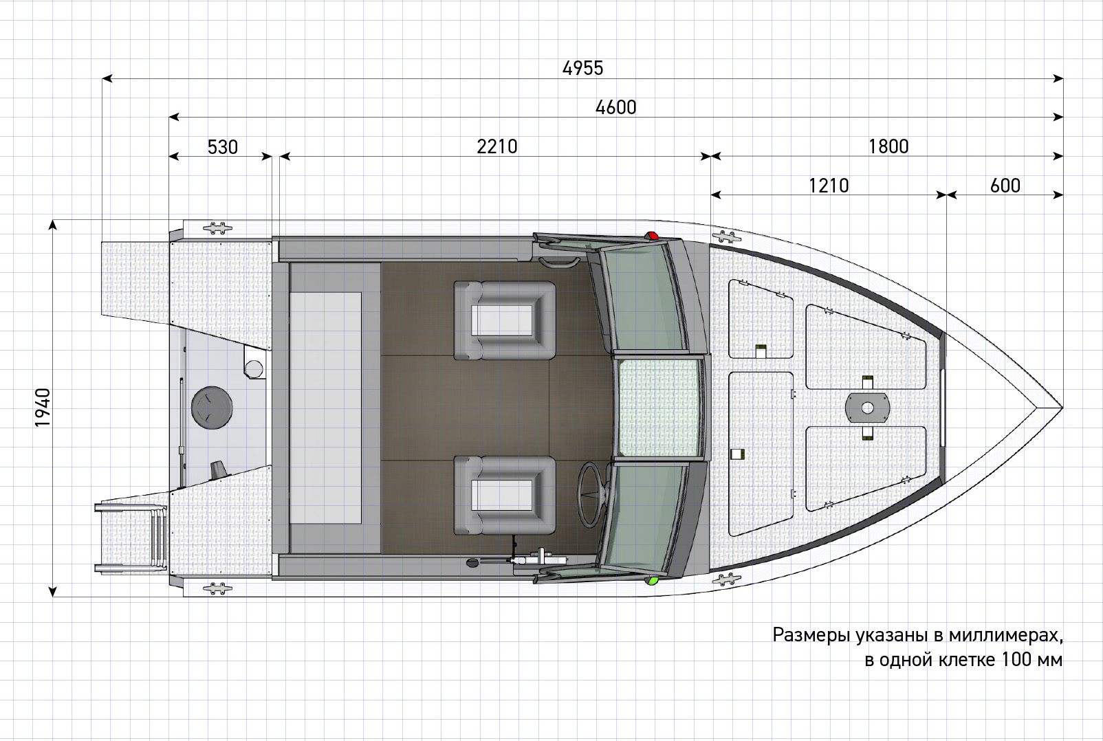 Лодка алюминиевая Realcraft 460