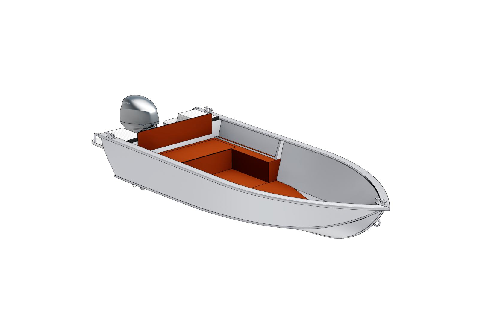Лодка алюминиевая Салют Classic 430 Р