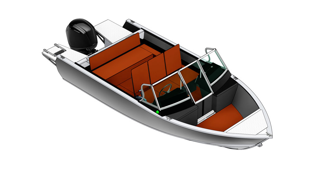Лодка алюминиевая Realcraft 510 BowRider-Br
