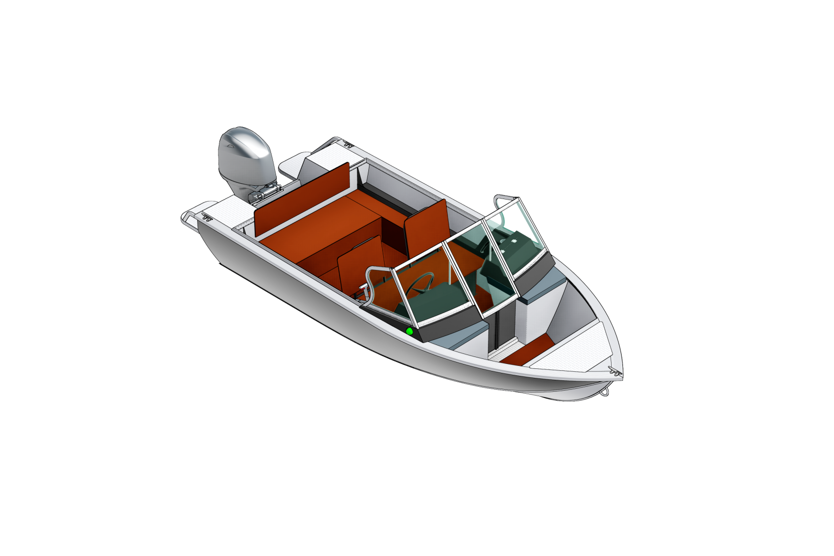 Лодка алюминиевая Realcraft 440 BowRider-Br