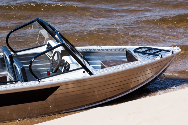 Лодка алюминиевая Салют Pro 430 BowDeck Transformer