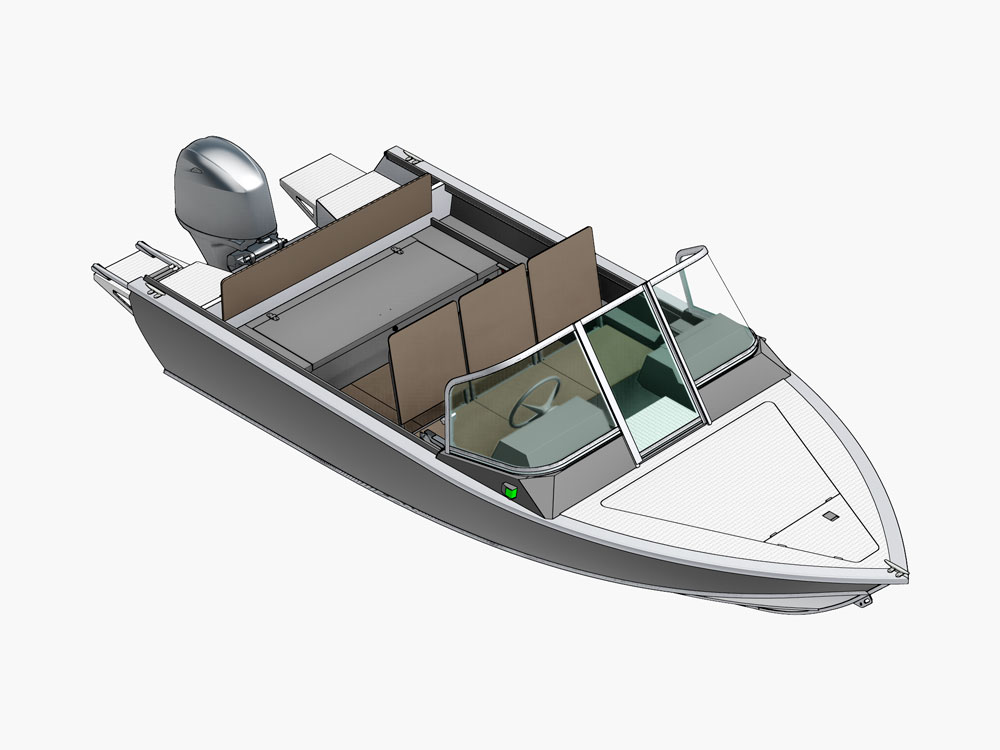 Лодка алюминиевая Салют 460