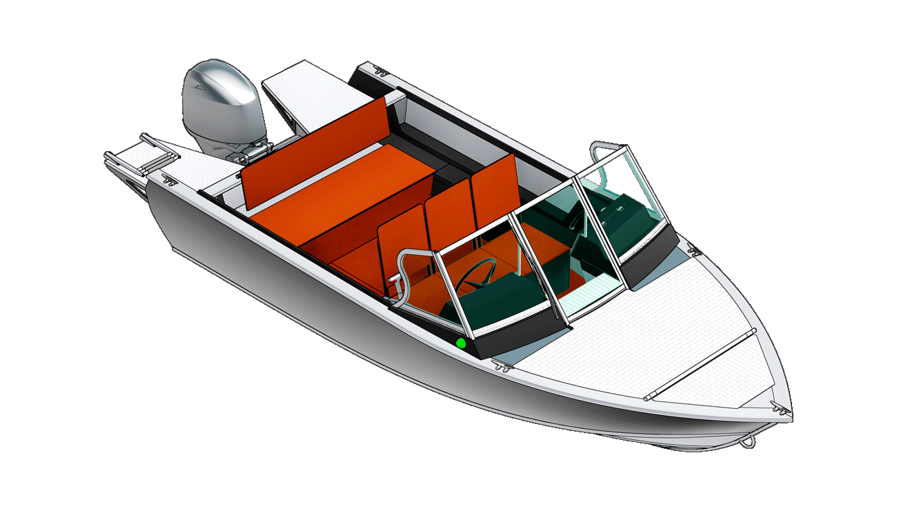 Лодка алюминиевая Realcraft 470 BowDeck Transformer