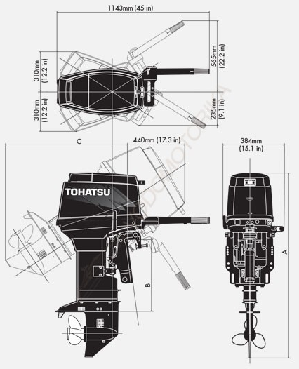 Лодочный мотор Tohatsu M50D2EPOS
