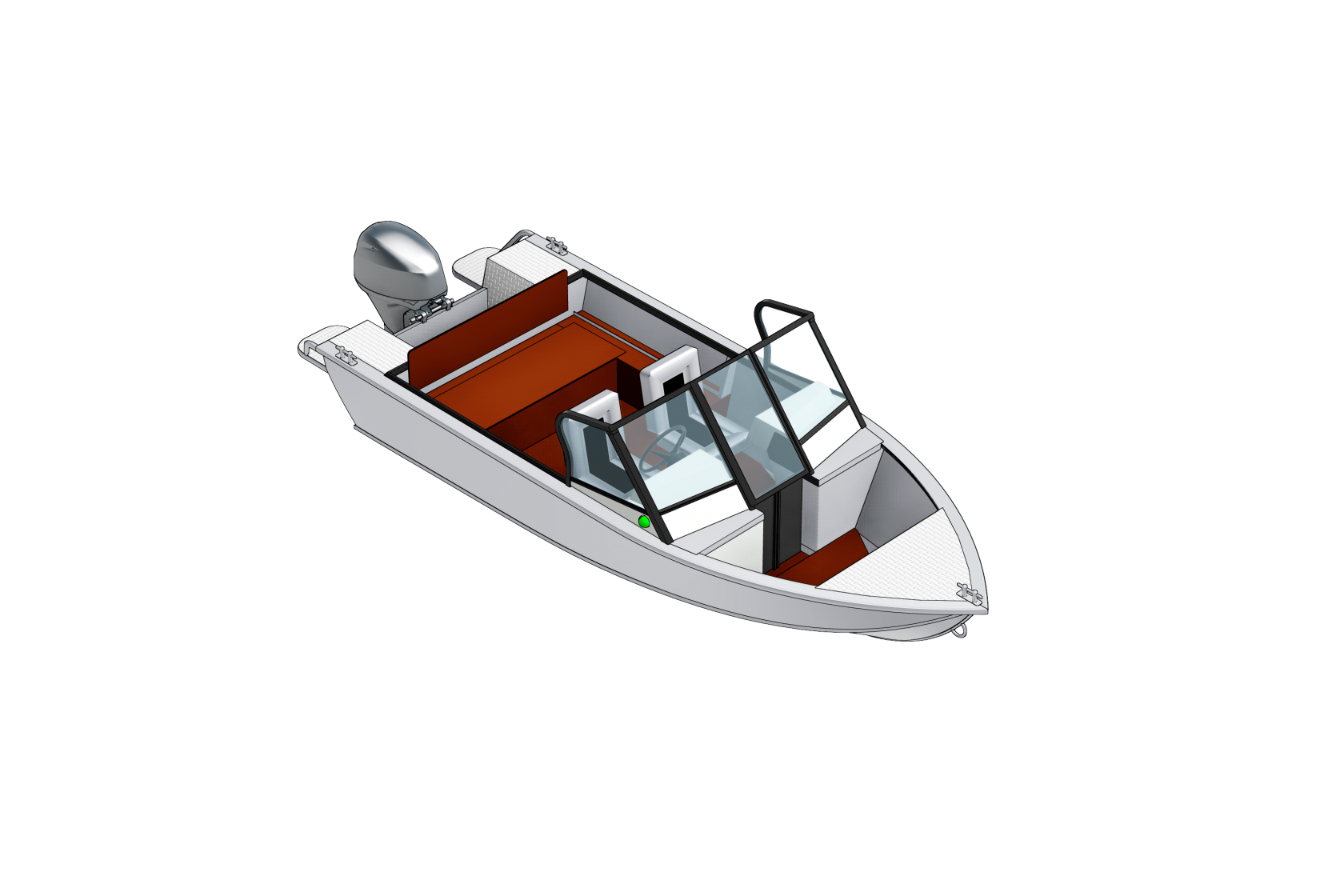 Лодка алюминиевая Салют Pro 430 BowRider-Br