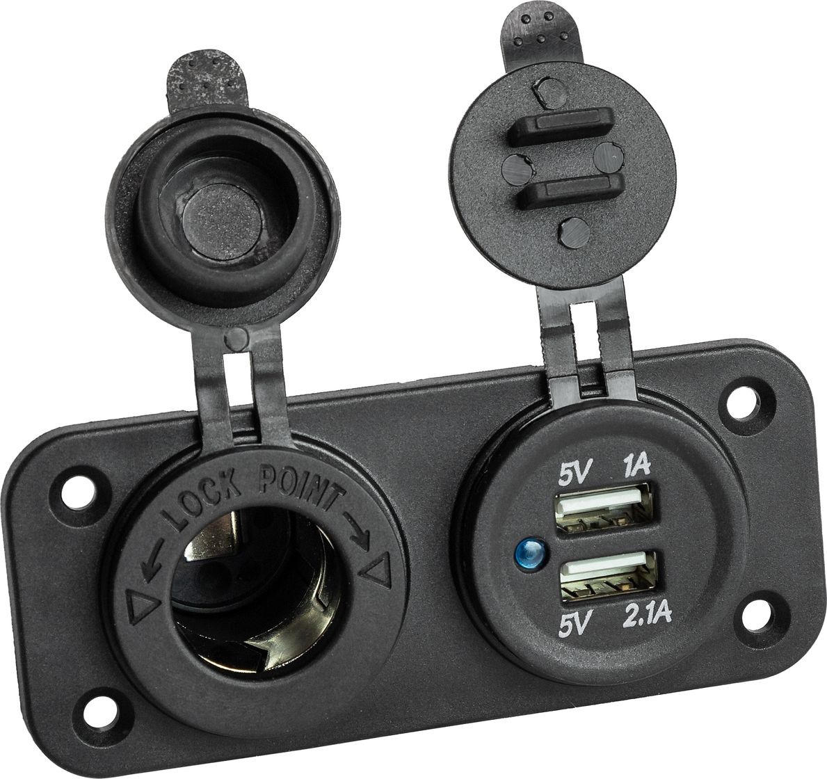 Панель с USB-разъемом 5В 2.1А и прикуривателем