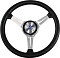 Рулевое колесо LIPARI обод черный, спицы серебряные д. 280 мм